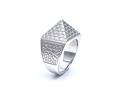 Silver Pyramid Ring 18mm