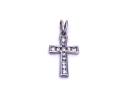 9ct White Gold CZ Cross Pendant