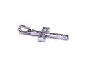 9ct White Gold CZ Cross Pendant