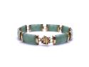 14ct Yellow Gold Jade Bracelet