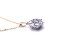 9ct Laboratory Grown Diamond Cluster Necklet 2ct