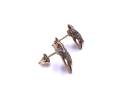 9ct Yellow Gold CZ Kiss Stud Earrings