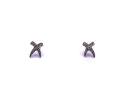 9ct Yellow Gold CZ Kiss Stud Earrings