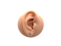 14ct White Gold CZ Solitaire Earrings