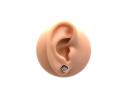 9ct Two Colour CZ Flower Stud Earrings