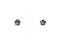 9ct Two Colour CZ Flower Stud Earrings