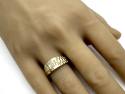 9ct Yellow Gold Diamond Gents Ring
