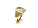 9ct Yellow Gold Diamond Signet Ring