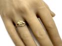 18ct Yellow Gold Diamond Double Snake Ring