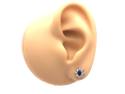 9ct Sapphire & CZ Cluster Stud Earrings