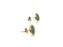 9ct Yellow Gold Jade Stud Earrings
