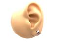 9ct White Gold CZ Stud Earrings