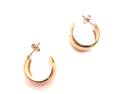 9ct Wedding Ring Half Hoop Earrings
