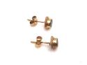 9ct Yellow Gold Emerald Stud Earrings