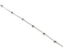 Silver Rolo & Bead Bracelet 7 Inch