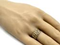 9ct Yellow Gold 3 Row Keeper Ring