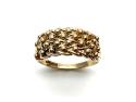 9ct Yellow Gold 4 Row Keeper Ring