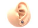 9ct Yellow Gold Black Pearl Studs 6mm