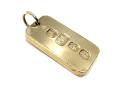 9ct Yellow Gold Ingot Pendant