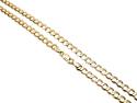 9ct Yellow Gold Flat Curb Chain 22 Inch
