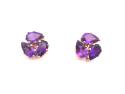9ct Purple CZ Stud Earrings