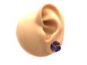 9ct Purple CZ Stud Earrings