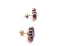 9ct Purple CZ Stud Earrings