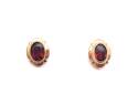 9ct Yellow Gold Garnet Stud Earrings