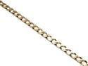 9ct Flat Curb Bracelet 8 3/4 Inch