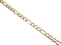 9ct Flat Figaro Bracelet 7 1/4 Inch