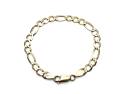 9ct Flat Figaro Bracelet 7 1/4 Inch