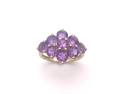 9ct Amethyst Cluster Ring
