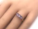 9ct Tanzanite 3 Stone Ring