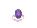 9ct Amethyst & Topaz Solitaire Ring