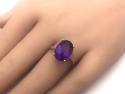 9ct Amethyst & Topaz Solitaire Ring