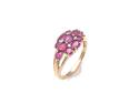 9ct Treated Ruby & Diamond Cluster Ring