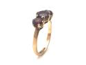 9ct Yellow Gold Garnet 3 Stone Ring