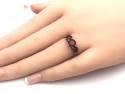 9ct Yellow Gold Garnet 3 Stone Ring
