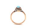 9ct Yellow Gold Turquoise Solitaire Ring