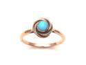 9ct Yellow Gold Turquoise Solitaire Ring