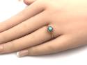 9ct Yellow Gold Turquoise Solitaire Ring