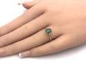 9ct Synthetic Opal & CZ Ring