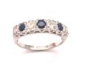 18ct White Gold Sapphire & Diamond Ring