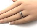 18ct White Gold Sapphire & Diamond Ring