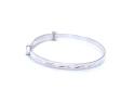 Silver Babies Diamond Cut Expanding Bangle