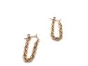 9ct Yellow Gold Rope Drop Earrings