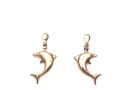 9ct Yellow Gold Dolphin Drop Earrings
