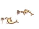 9ct Yellow Gold Dolphin Drop Earrings