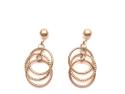 9ct Yellow Gold 3 Circle Earring Studs