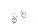 9ct Yellow Gold Heart Drop Earrings